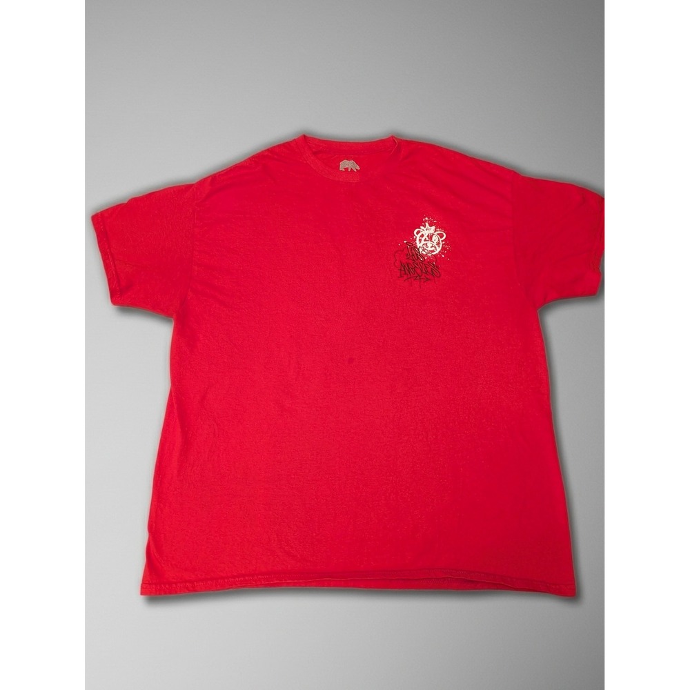 Ring of Fire Mens XL Red Los Angeles Rebel Graffiti Graphic T-Shirt Streetwear